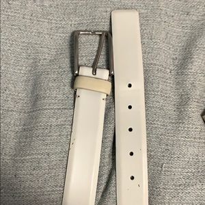 2/$10 Calvin Klein White Leather Belt 34
